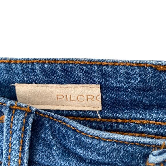 Pilcro Letterpress Anthropologie Embroidered Leg Jeans size 27 - Picture 6 of 8